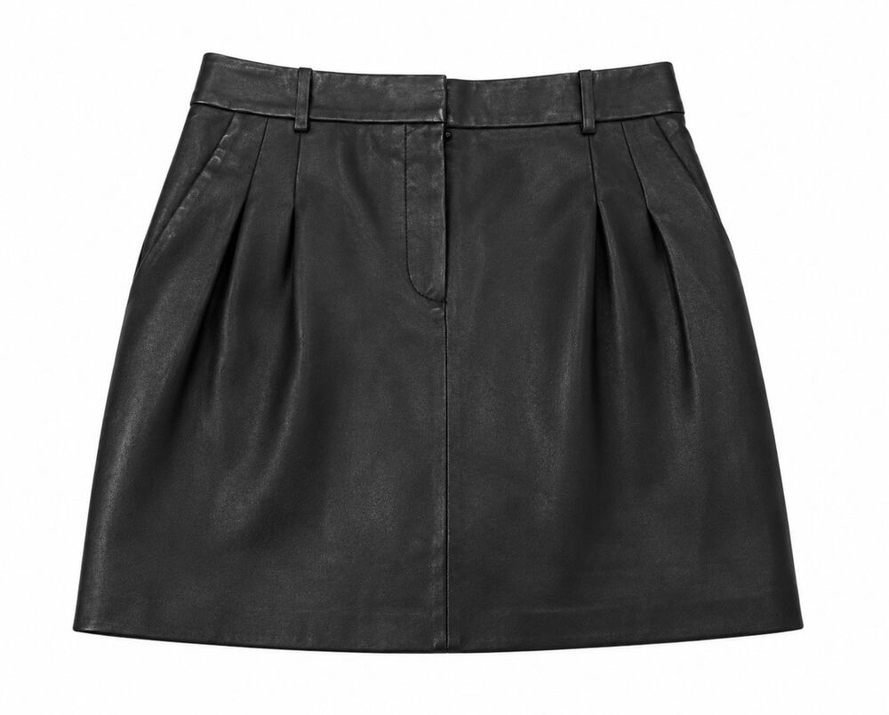 theory Lamb leather Mini skirt 4 NWOT